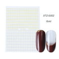 thumbnail image 2 of 1pcs Gold Silver Sliders 3D Nail Stickers Straight Curved Liners Stripe Tape Wraps Geometric Nail Art Decorations BESTZG001 013, 2 of 5