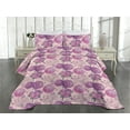 thumbnail image 2 of Ambesonne Peony Quilted Coverlet 3 Pcs, Romantic Bouquet Pattern Boho, King Size, Pale Fuchsia Soft Pink, 2 of 4