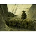 thumbnail image 2 of Wyeth, Newell 24x19 Black Ornate Wood Framed with Double Matting Museum Art Print Titled - The Mexican Greaser, 2 of 4