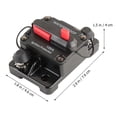 thumbnail image 4 of 150A Waterproof High Amp Manual Reset Dual Stud Circuit Breaker with Switch (Black), 4 of 7