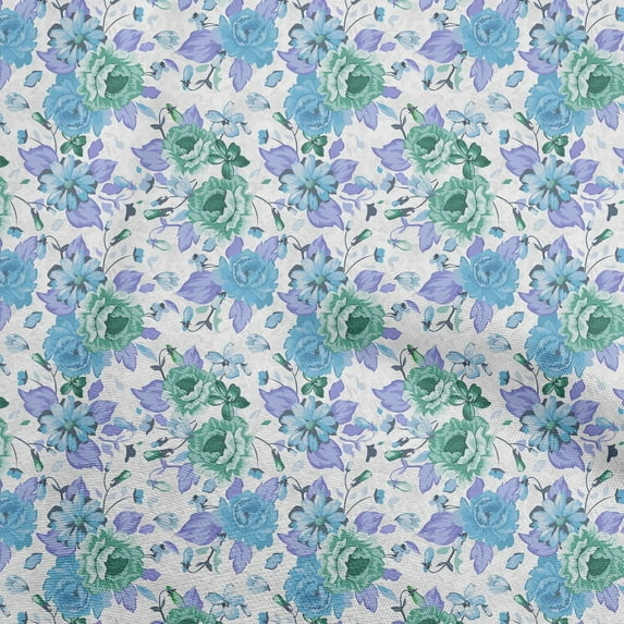 oneOone Cotton Jersey Dark Green Fabric Asian Floral Fabric For Sewing Printed Craft Fabric By The Yard 58 Inch Wide