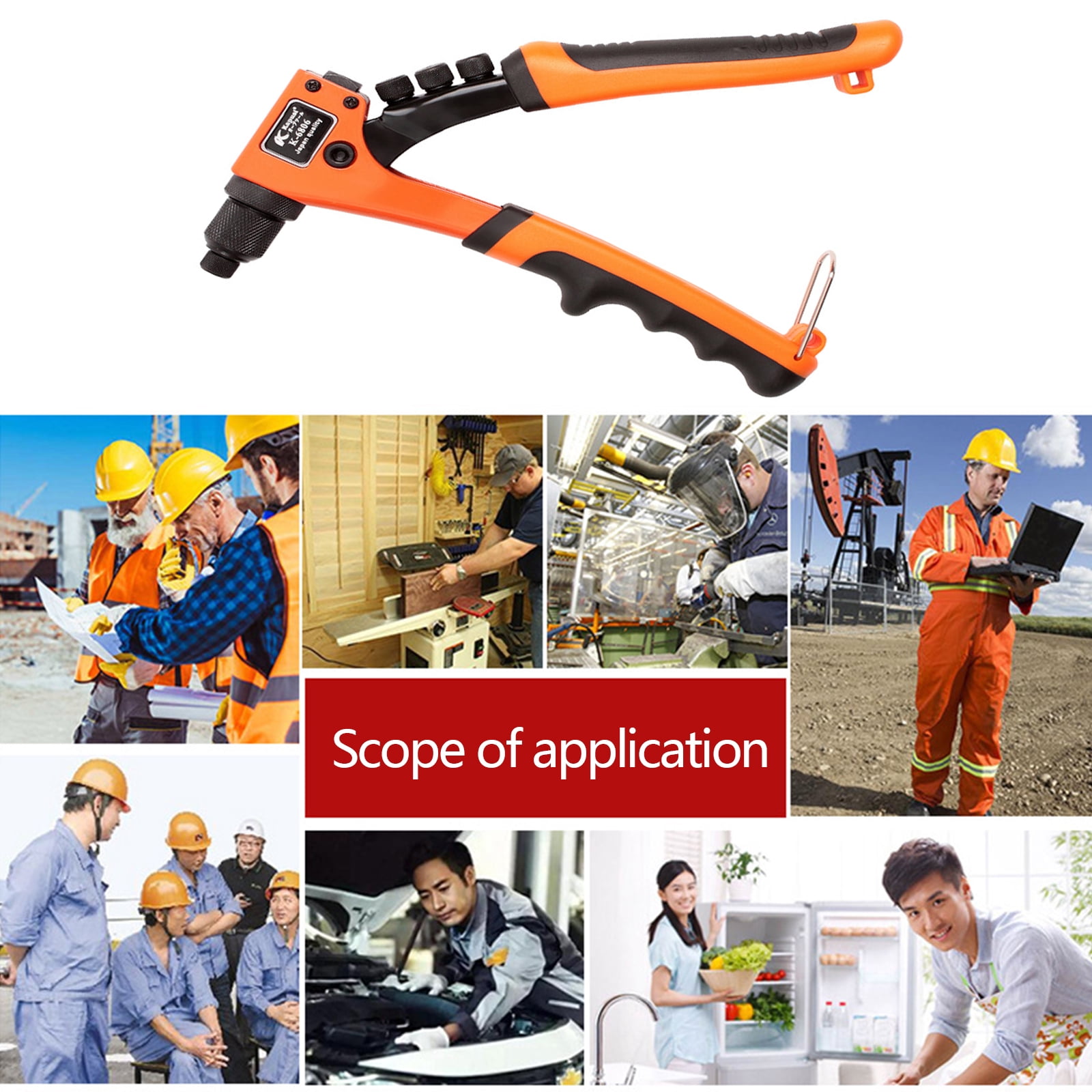 XISAOK Heavy Duty Single Hand Riveter Manual Rivet Gun Rivet Machine Easy to Use