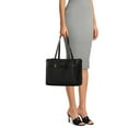 thumbnail image 2 of Time and Tru Women's Kara Contemporary Satchel Tote Handbag, Black, 2 of 5
