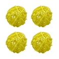 thumbnail image 2 of CuiLiyq 4 PCS Wicker Rattan Balls, 2 Inch Rattan Decorative Balls Vase Fillers for Wedding Party Centerpiece Bowls Home Decoration, Yellow, 2 of 7