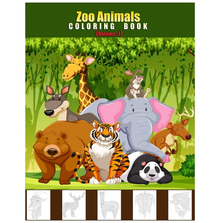Zoo Animals Coloring Book : The Really Best Relaxing Mandala Coloring Book  For Girls Cute, Animal, Dog, Cat, Elephant, Rabbit, Owls, Bears, Kids  Coloring Books Ages 2-4, 4-8, 9-12 (Volume 1) (Paperback) 
