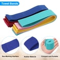 thumbnail image 4 of Bandas para toallas Uxcell, paquete de 3, correa para toallas de playa estirable y a prueba de viento para sillas de piscina y crucero, azul, 4 of 6
