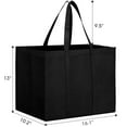 thumbnail image 4 of Sherry Reusable Grocery Shopping Bags 2 Pack Large Foldable Tote Bags Bulk, Eco Produce Bags with Long Handle for Shopping Groceries Clothes (Grey + Black), 4 of 7