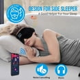 thumbnail image 2 of MUSICOZY Sleep Headphones, 3D Sleep Mask Bluetooth Wireless Sleeping Headphones Earbuds Built-in HD Ultra Soft Thin Speakers Microphones for Side Sleepers Men Women Cool Gadgets Unique Gifts, 2 of 7
