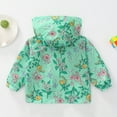 thumbnail image 7 of Yindaity Boys Girls Hooded Rain Jackets Waterproof Rain coats Windbreaker for Kids Lightweight Jackets(Green,12-18 Months), 7 of 7