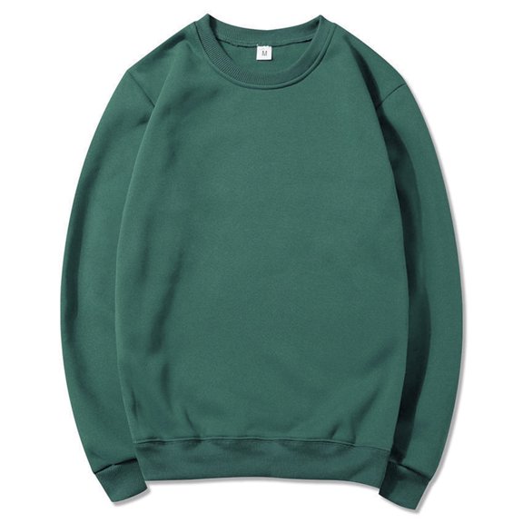 Workout Sweatshirts For Men Qiggri Men's Pullover Solid Color Round Neck Long Sleeves Sweatshirt