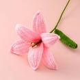 thumbnail image 5 of Hand Knitted Crochet Bouquet Artificial Flowers Realistic Hand Woven Yarn Lilies For Home Decor Wedding Centerpiece Gift 40Cm, 5 of 9
