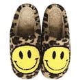 thumbnail image 2 of Patrok Smiley Face Slippers, Adult & Child, Slides, Slip Resistant, Slide-On House Shoes, Cheetah (US Womens 8 / Mens 6.5), 2 of 6