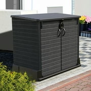 Duramax CedarGrain StoreAway 850 Liter Outdoor Deck Storage Shed, Gray