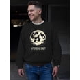 thumbnail image 2 of Witch Skater Skeleton Halloween Graphic - Men's Sweatshirt, 2 of 4