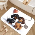 thumbnail image 3 of 1pc Two Dachshund Dogs Absorbent Non-Slip Bathroom Thickened Flannel Rug Decor,Soft,Quick Drying,Suitable For Indoor/outdoor Use,Bathrooms,Bedrooms,Kitchens,Terrace,Laundry Rooms,16"x24", 3 of 9