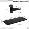 thumbnail image 5 of 6 PCS Gridwall Shelves with Metal Brackets, 15.7 x 6 Inches Wooden Grid Wall Board with Metal Brackets, Grid Wall Organizer, Heavy Duty Gridwall Accessories for Living Room Garage Tool Room, 5 of 6