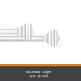 thumbnail image 5 of Kenney® Jayden 3/4" Fast Fit™ Easy Install Decorative Window Curtain Rod, 42-120", Brushed Nickel, 5 of 6
