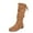 Brown, variant on Dasayo Slouch Ladies Boots Mid-Calf Wide Calf Brown Pointed Toe Flat Fashion Boots Women Shoes 36