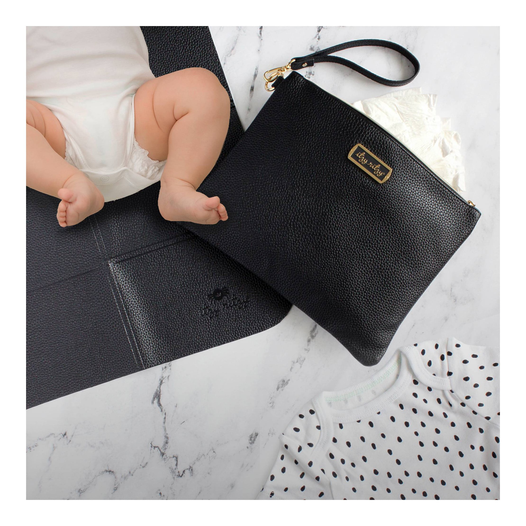 Boss Changing Clutch Diaper Bags - Black