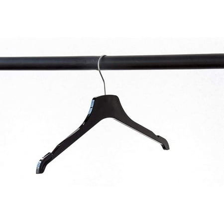 NAHANCO 9201750HU Acrylic Premium Shirt Hanger, 17", Black (Pack of 12)