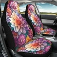 thumbnail image 3 of Yuyamidu Dahlia Car Seat Covers 2 Pcs Stretch Polyester Fabric Cover Waterproof Car Seat Cover Easy Installation Universal Size Fit for Most Cars SUVs Trucks Vans, 3 of 7