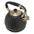 thumbnail image 3 of 3.5L Stainless Steel Whistling Kettle, Black Pumpkin Design, Stovetop Teapot With Loud Whistle Alert, 3 of 6