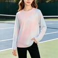 thumbnail image 2 of Ashirexll Girls Long Sleeve Shirts Gradient Round Neck Long Sleeve Pullover for Big Kids Outdoor Casual Layer 3-15 Years, 2 of 6