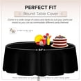 thumbnail image 3 of HAHDAXIA Noir 84 Pouces Rond Lot de 12 Nappe de Fête Standard Jetable en Plastique Nappe Ronde 84 Pouces, 3 of 7