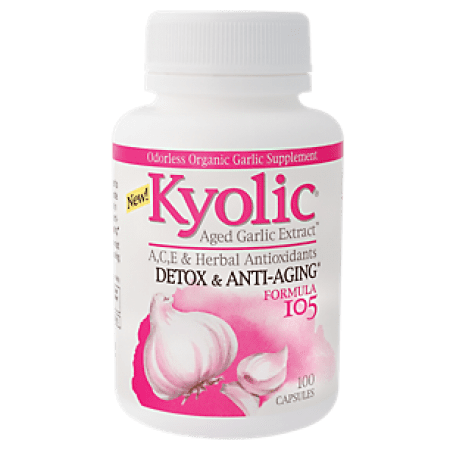 Kyolic Extrait d'ail vieilli, Detox et anti-vieillissement, Formule 105, capsules, 100 ch