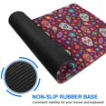 thumbnail image 6 of Long Mouse Pads for Desk,Purple Colorful Skull Flower Pattern Desk Mats on Top Of Desks, Desk Mouse Pad Extra Large with 3mm Non-Slip Base and Stitched Edge for Gaming,Office,Work,Home 35.4"x15.7", 6 of 6