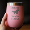 thumbnail image 3 of Bevvee Insulated Wine Tumbler 12 oz Horses Keep Me Stable Equestrian Enthusiast Gifts Tumblers, 3 of 4
