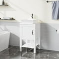 thumbnail image 5 of Goodyo Small Bathroom Vanity, 18" Wide Washbasin, White Ceramic Sink with Faucet, Cabinet with Door & Shelf, 5 of 6