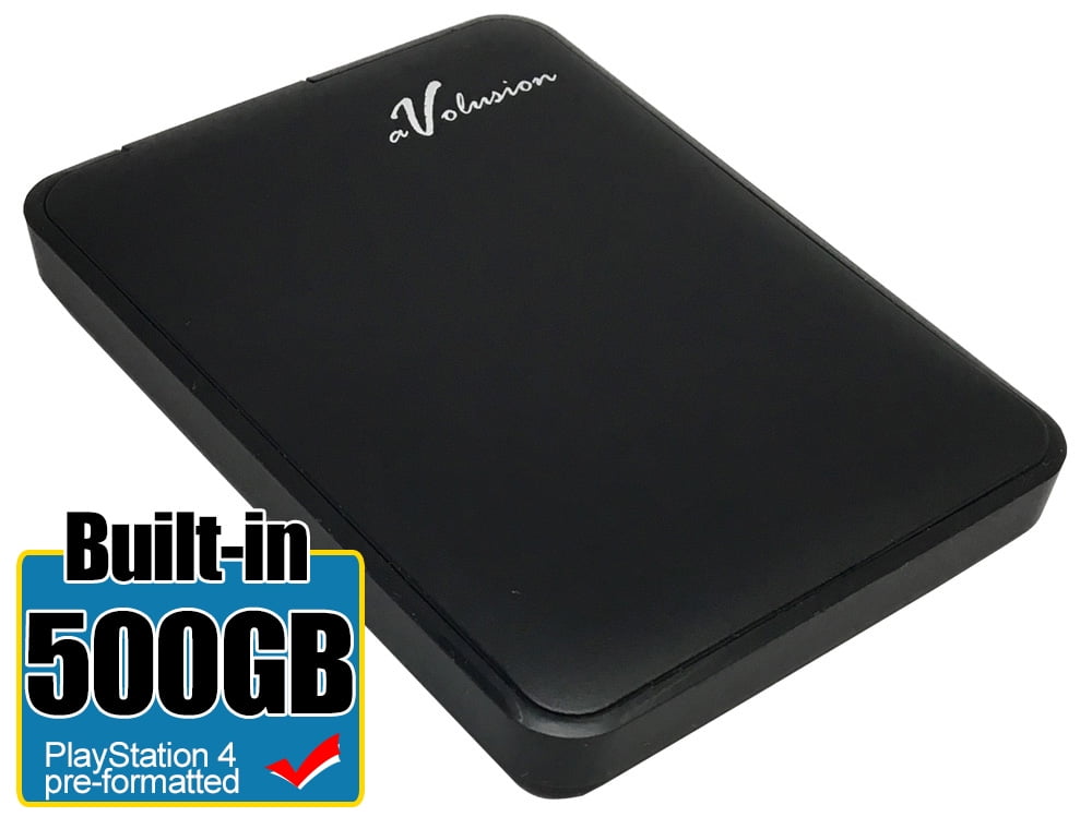 PS4 Pre-Formatted External PS4 Slim Hard Drive New Avolusion 500GB USB 3.0 
