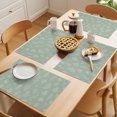 thumbnail image 5 of Sage Green Botanical Placemats Set of 2 Farmhouse Summer Floral Leaves Place Mats Indoor Wipeable Table Mats Washable Cloth Dining Table Placemats for Kitchen Holiday Party Home Decor 13x19 Inch, 5 of 9