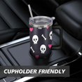 thumbnail image 7 of Happy Halloween Ghost Cup with Handle and Straws 40 oz Vacuum Insulated Halloween Travel Mug Birthday Present for Men Dad Son Husband Gifts for Him/Her Coffee Mugs, 7 of 7