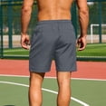 thumbnail image 4 of EOYWHK Men's Gym Shorts Soft Lightweight Breathable Elastic Waist Workout Shorts with Zip Pockets for Running Jogging Gray XXXXXL, 4 of 8