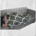 thumbnail image 6 of Grey and White Soft Flannel Fleece Throw Blanket, Damask Geometric Ornamental Composition in Victorian Style Motifs Pattern, Cozy Plush for Indoor and Outdoor Use, 60" x 80", Grey White, by Ambesonne, 6 of 6