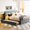 Gray, variant on Full Beige Fleece Upholstered Bed with Trundle | App-Controlled Lighting, Creates Comfortable Bedroom