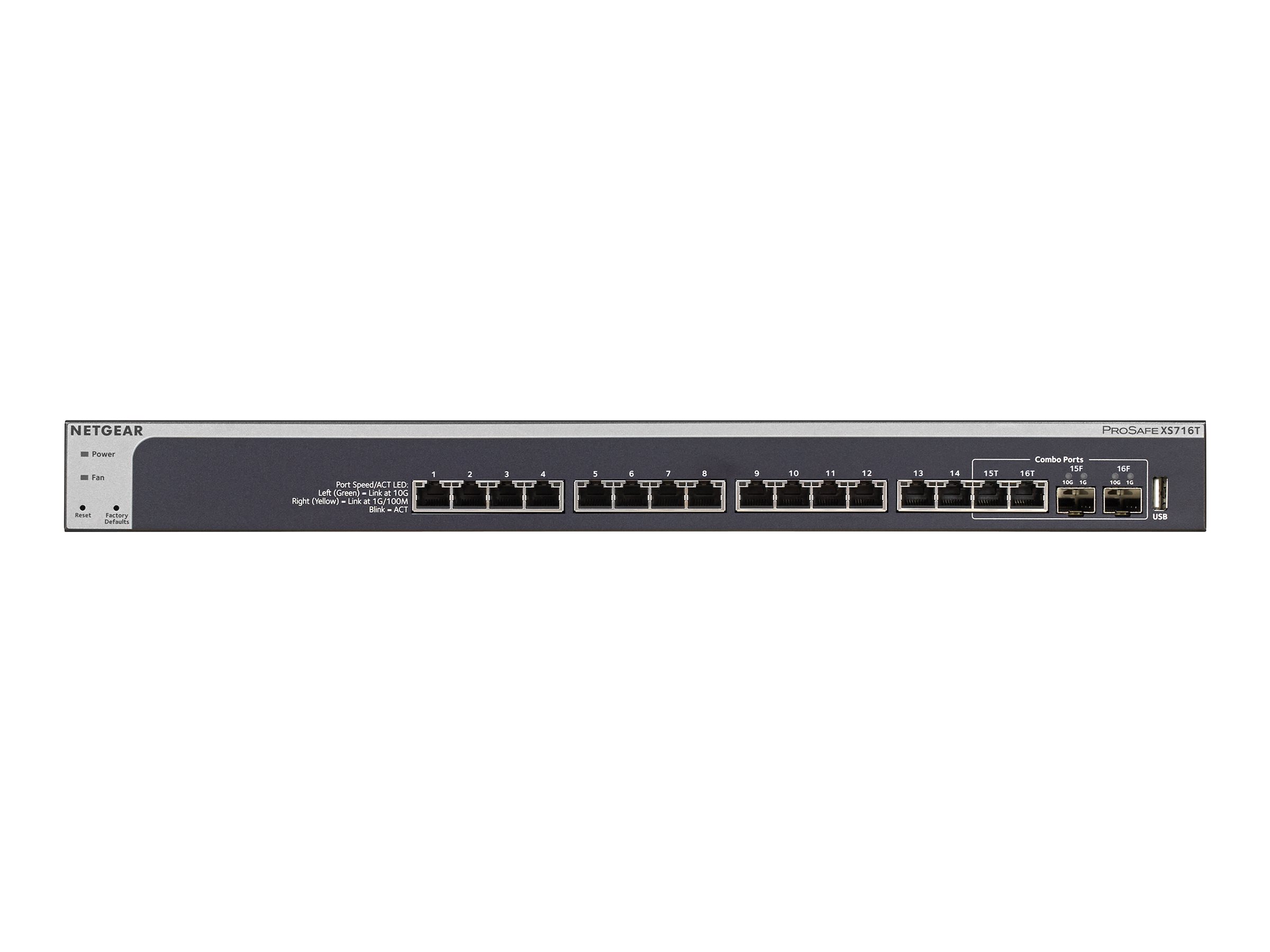 NETGEAR ProSAFE XS716T - switch - 16 ports - smart - rack-mountable - image 2 of 4