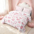 thumbnail image 3 of Erosebridal Cartoon Hearts Twin Quilt Set, Kawaii HeartTwin Coverlet Set, Pink Reversible, Soft Pink, 2 Pieces (1 Bedspread and 1 Pillowcase), 3 of 7