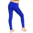 thumbnail image 3 of Stretch Is Comfort Stretchy Girl's Cotton Leggings Royal Blue 16, 3 of 6