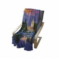 thumbnail image 4 of American Soft Flannel Fleece Blanket, Washington US Congress Capitol Building Square Reflection on Lake Sunset View Image, Cozy Plush for Indoor and Outdoor Use, 50" x 70", Red Blue, by Ambesonne, 4 of 6