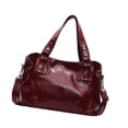 thumbnail image 4 of Bolso de hombro para mujer, de gran capacidad, versátil, para ir de compras o vacaciones. Rojo, 4 of 6
