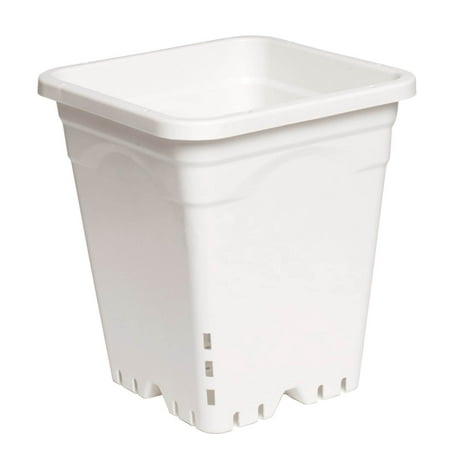 (24) Active Aqua 9" x 9" Square White Garden Pot Planter Containers | HG9X9SW