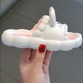 thumbnail image 6 of ZHOGXU Children Boys And Girls Slippers Indoor And Outdoor Anti Slip Cute Cartoon Small And Medium Sized Home Bathing Slippers,White,6-7 Years, 6 of 7