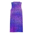 thumbnail image 3 of Animal Print Zebra Pink Purple Spring Summer Dresses for Women Fashion T-shirt Dress Casual Sleeveless Loose Sundress with Pockets, 3 of 5