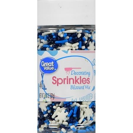 Great Value Decorating Sprinkles, Blizzard Mix, 2.35 oz