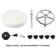 thumbnail image 3 of Silla con ruedas KKTONER de piel sintética regulable en altura, 3 of 8
