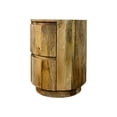 thumbnail image 3 of Carolina Harrison Groove 16"x 21" Round Scallop Accent Table in Natural, 3 of 6