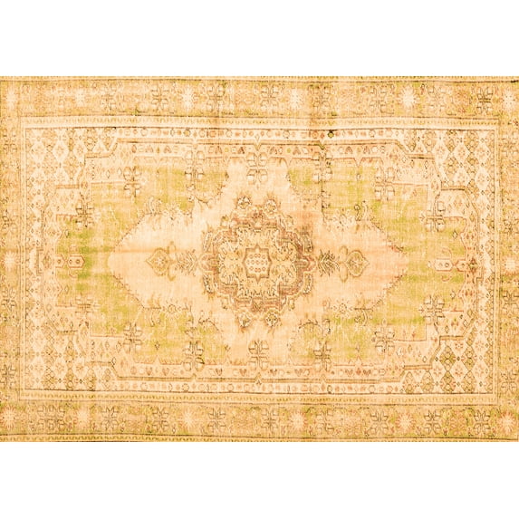 Ahgly Company Indoor Rectangle Persian Orange Bohemian Area Rugs, 3' x 5'